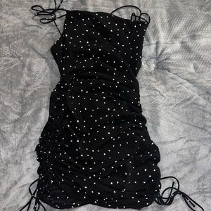 LIONESS | Black dress w white hearts 🖤🤍